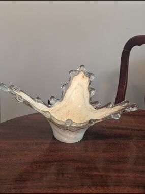 Murano? Italian Art Glass Stop Action Water Droplet Splash Bowl/Candle Holder